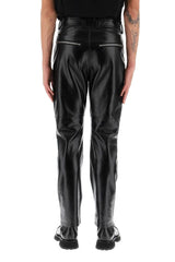 LEATHER PANTS WITH ZIPPERS