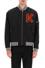 BOMBER JACKET WITH LOGO PATCH