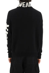 HIGH NECK SWEATER WITH LOGO