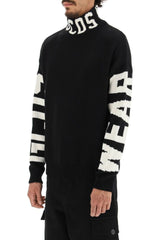 HIGH NECK SWEATER WITH LOGO