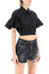 CROPPED COTTON SHIRT