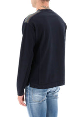 CREWNECK SWEATSHIRT WITH KNIT INSERTS