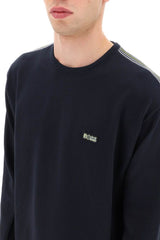 CREWNECK SWEATSHIRT WITH KNIT INSERTS