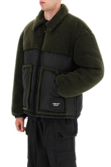 TEDDY AND NYLON SHORT DOWN JACKET