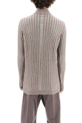 RIBBED WOOL AND MOHAIR BLEND SWEATER