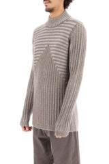 RIBBED WOOL AND MOHAIR BLEND SWEATER