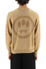 WOOL BLEND SWEATER WITH JACQUARD LOGO