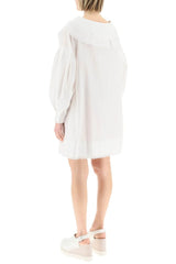 SHIRT DRESS WITH EMBROIDERED FLAT COLLAR