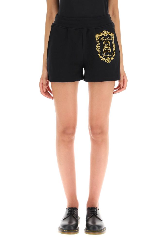 TEDDY BEAR EMBROIDERY SWEATSHORTS