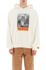 B/W HERONS PRINT HOODIE