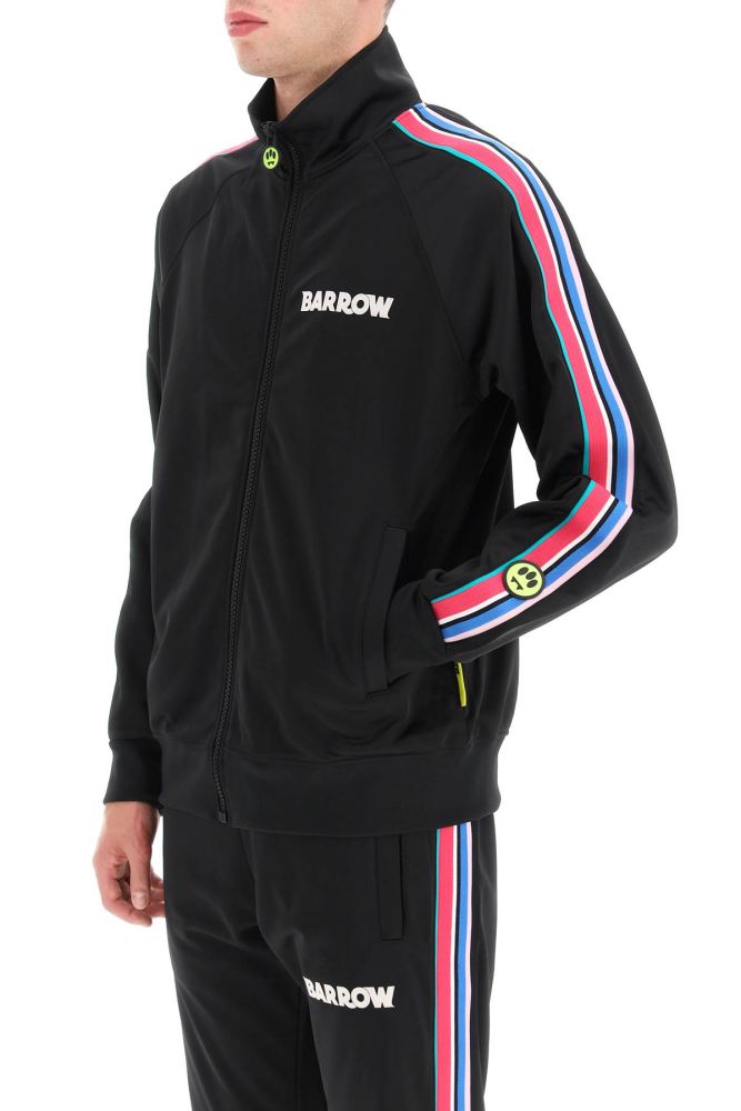 TRACK SWEATSHIRT WITH MULTICOLORED BANDS