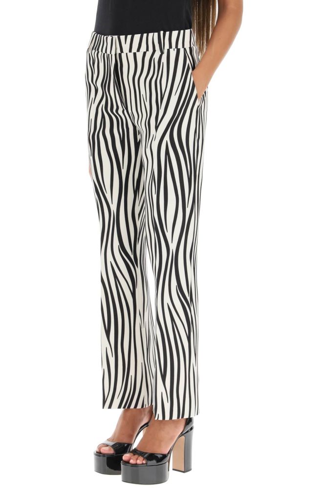 CREPE COUTURE PANTS WITH ZEBRA 1966 PRINT