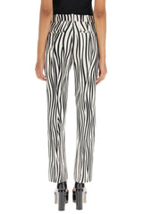 CREPE COUTURE PANTS WITH ZEBRA 1966 PRINT
