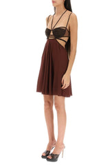 DOUBLE BRA CREPE MINI DRESS