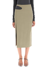 CUT OUT MIDI SKIRT