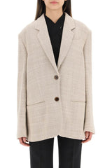 COTTON BLEND CANVAS BLAZER