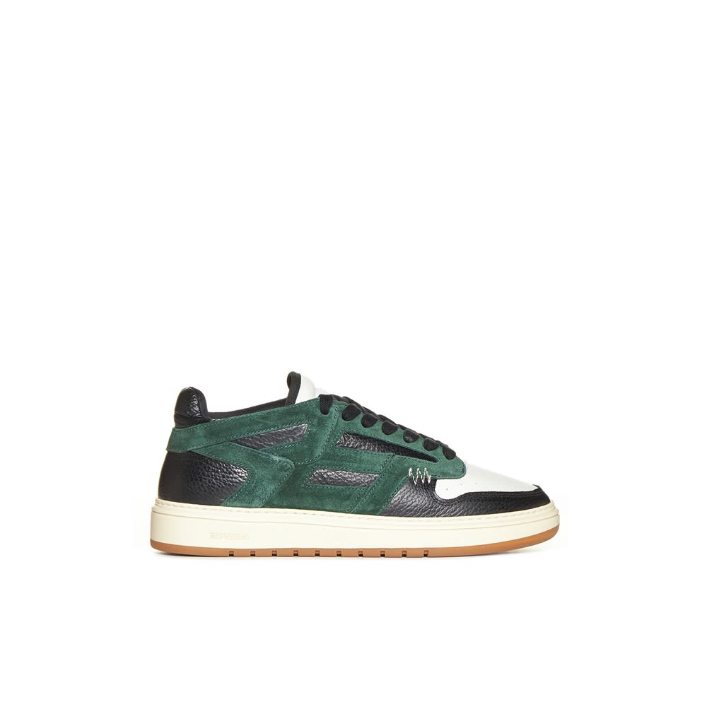 Racing green black flat white Sneaker