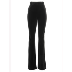 Flared velvet trousers