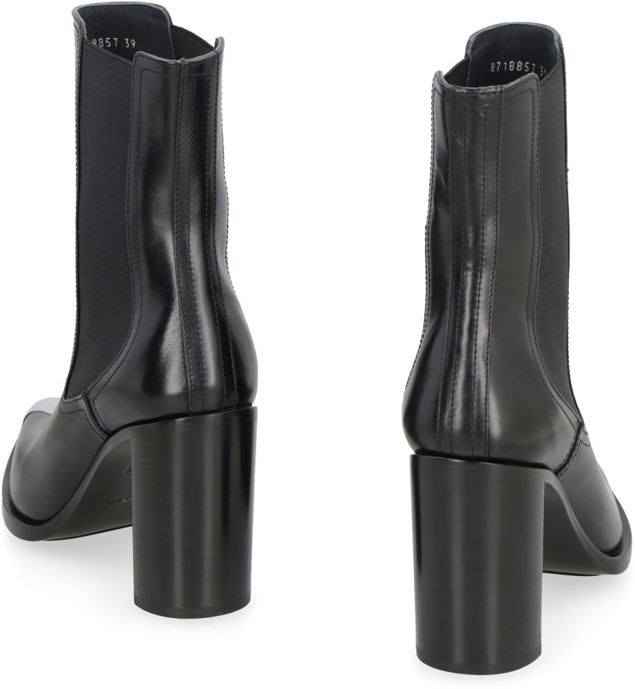 Punk leather chelsea boots