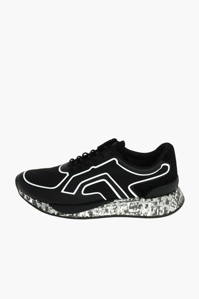 ZZEGNA Fabric and Leather Sneakers