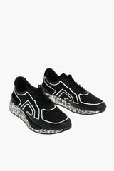 ZZEGNA Fabric and Leather Sneakers