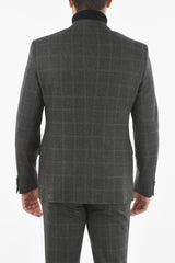 CC COLLECTION 2 Button RIGHT Windowpane Check Suit