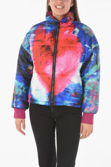 Tie Dye Effect Reversible Puffer Jacket