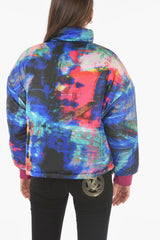 Tie Dye Effect Reversible Puffer Jacket