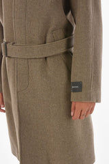 ZZEGNA hidden closure chesterfield coat with belt