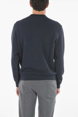 Brushed Cotton Printed Crewneck Sweatshirt