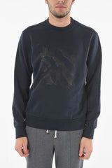 Brushed Cotton Printed Crewneck Sweatshirt