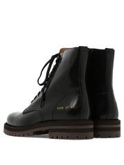 Zipped combat boots