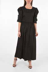 leg-o-mutton sleeve maxi QUARTINE dress