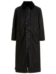 Waxed cotton trench coat