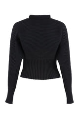 Ribbed knit pullover