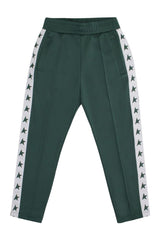 Track-pants with contrasting side stripes