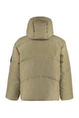Hooded full-zip down jacket