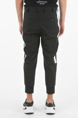 Virgin wool-blend Pants with Contrasting Embroidered Side Ba