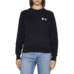 MAISON KITSUN SWEATSHIRTBlack Sweatshirt