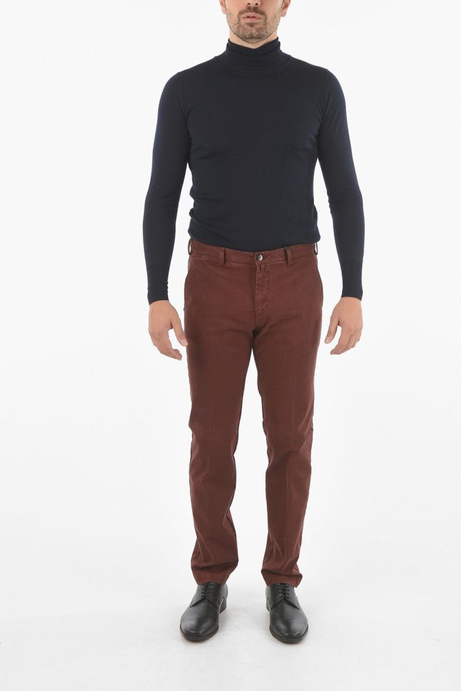 CC COLLECTION Belt Loop Twill Cotton Chino Pants