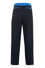 Contrast side stripes trousers