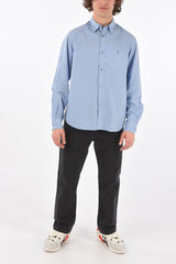 Standard Collar Cotton Shirt with Breast-pocket