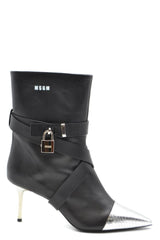 MSGM Bootie Color: Black Material: leather : 100%