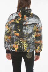 Tie Dye Effect Reversible Puffer Jacket