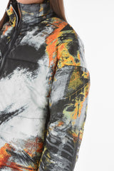 Tie Dye Effect Reversible Puffer Jacket