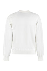 Cotton-cashmere blend crew-neck pullover