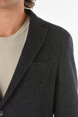 Z ZEGNA Unlined Striped Wool Blend Blazer