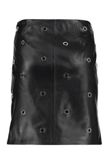 Sportmax - Flyth leather mini skirt