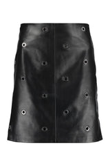 Sportmax - Flyth leather mini skirt