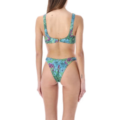 Green flower Beachwear